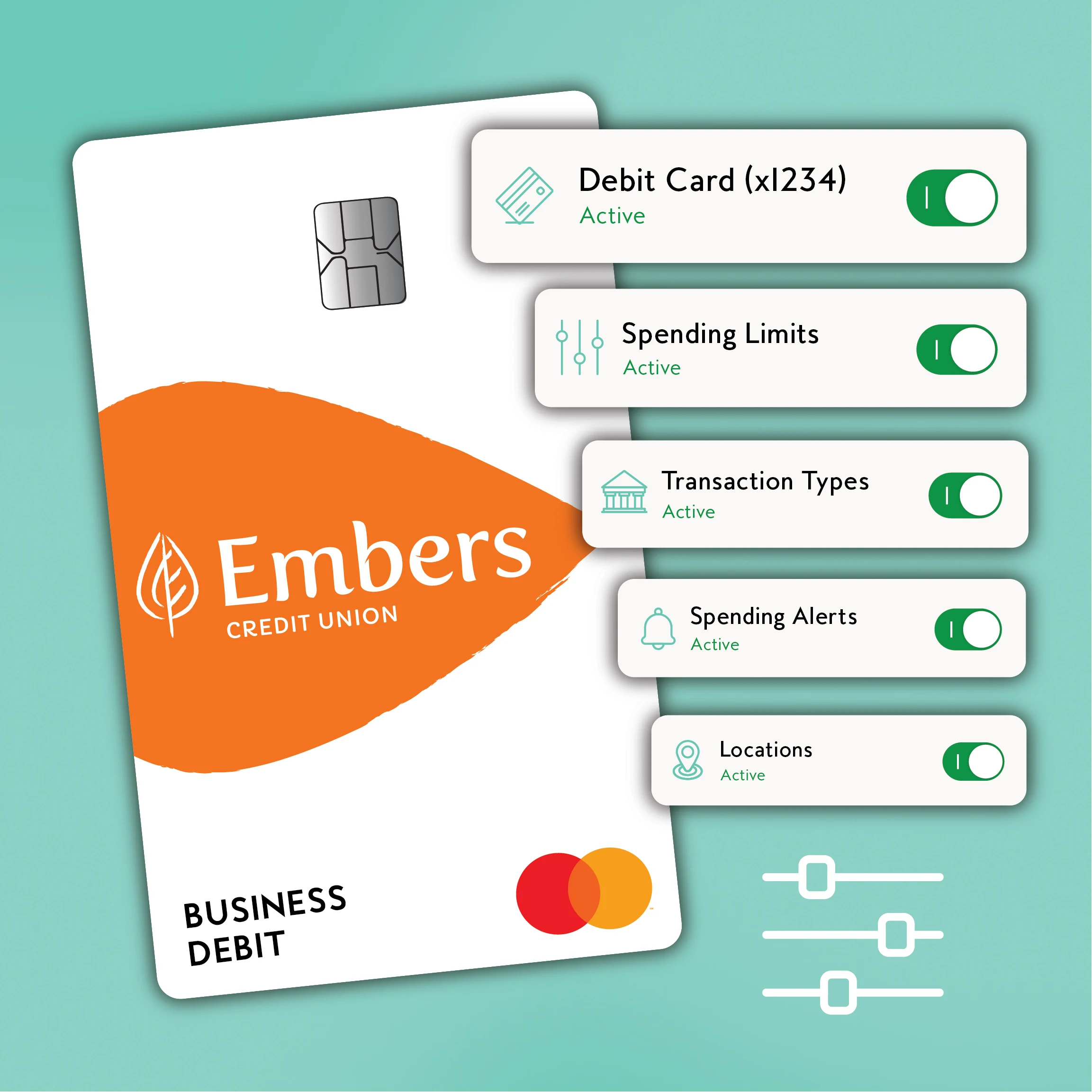 Debit Card with digital card controls